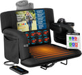 Premium Heated Massage Stadium Seat – Reclining Bleacher Chair with Back Support Extra Wide