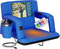 Heated Reclining Stadium Seat For Bleachers With Back Support
