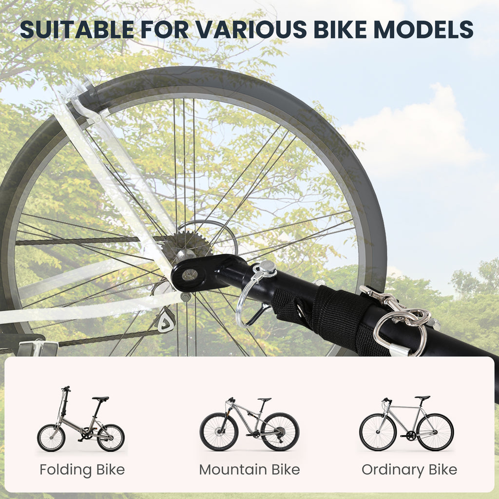 Foldable Bike Cargo Trailer – Heavy-Duty Bicycle Hauler with 16" Pneumatic Tires, Universal Hitch & Large Storage Capacity