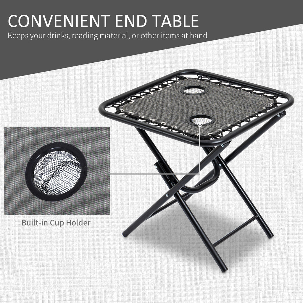 Set of 2 Zero Gravity Lounge Chairs with Side Table – Adjustable Folding Recliners for Patio, Pool & Beach