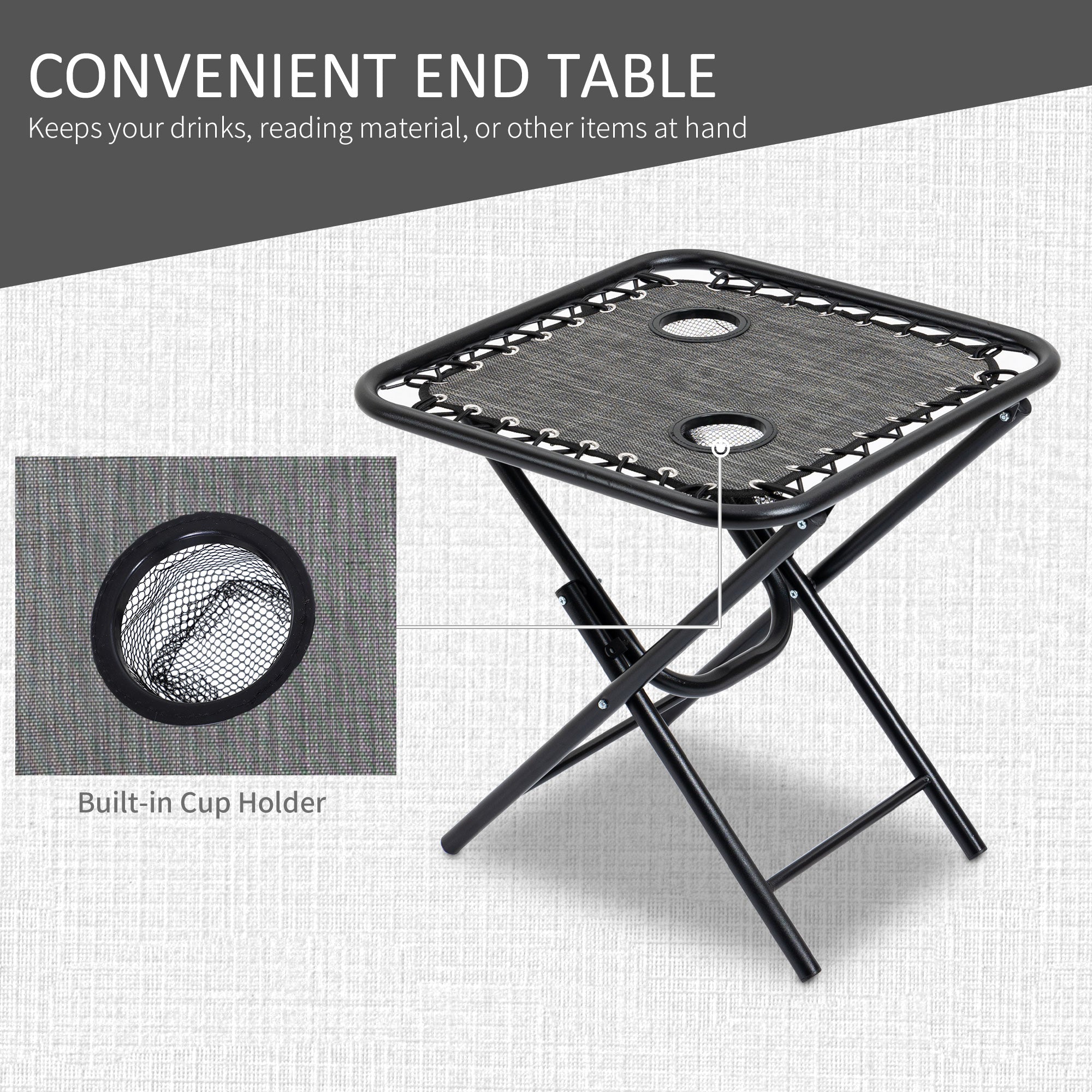 Set of 2 Zero Gravity Lounge Chairs with Side Table – Adjustable Folding Recliners for Patio, Pool & Beach