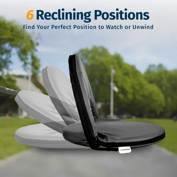 Reclining Stadium Seat - Waterproof, 6-Position Comfort For Outdoor Use