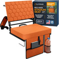 Folding Reclining Stadium Seat With Back Support For Bleachers Extra Wide