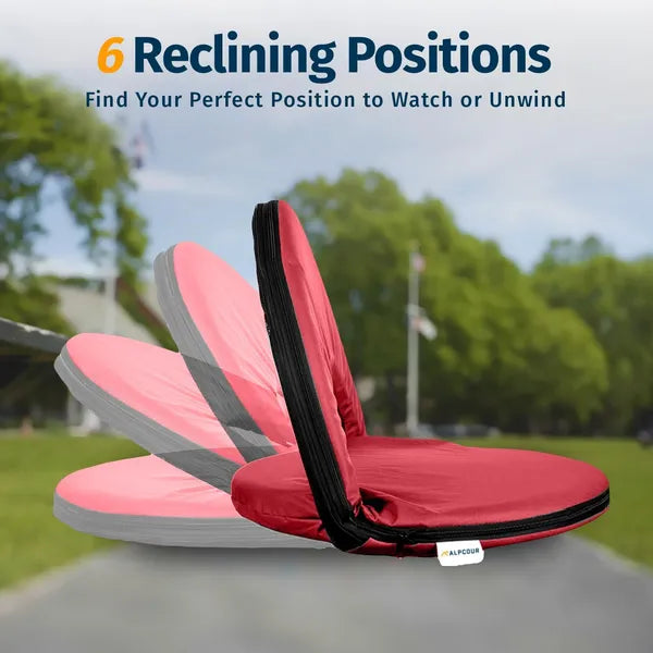 Reclining Stadium Seat - Waterproof, 6-Position Comfort For Outdoor Use