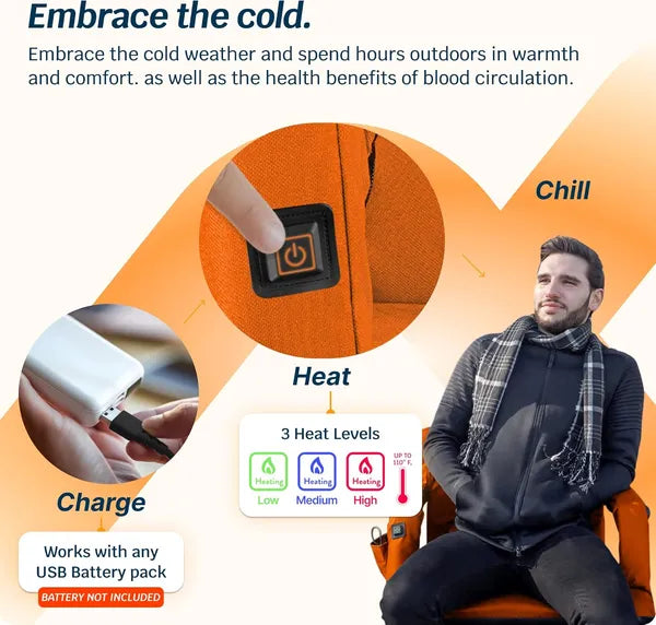 Heated Stadium Seat – Reclining Bleacher Chair with Back Support Extra Wide