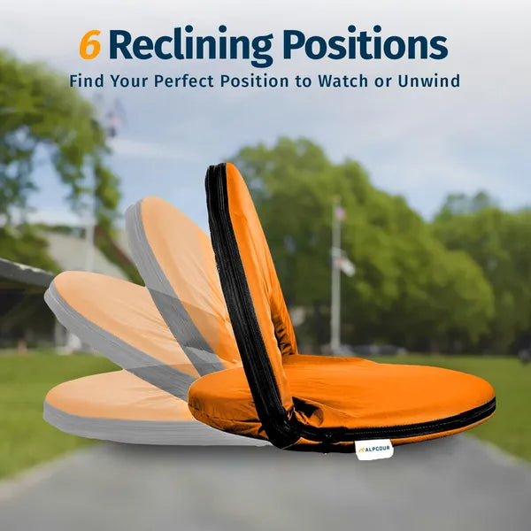 Reclining Stadium Seat - Waterproof, 6-Position Comfort For Outdoor Use