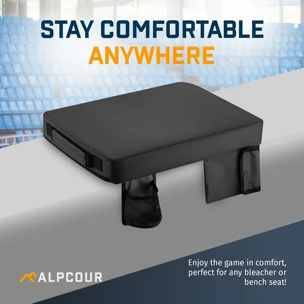 Heated Stadium Seat Cushion with Storage Pockets