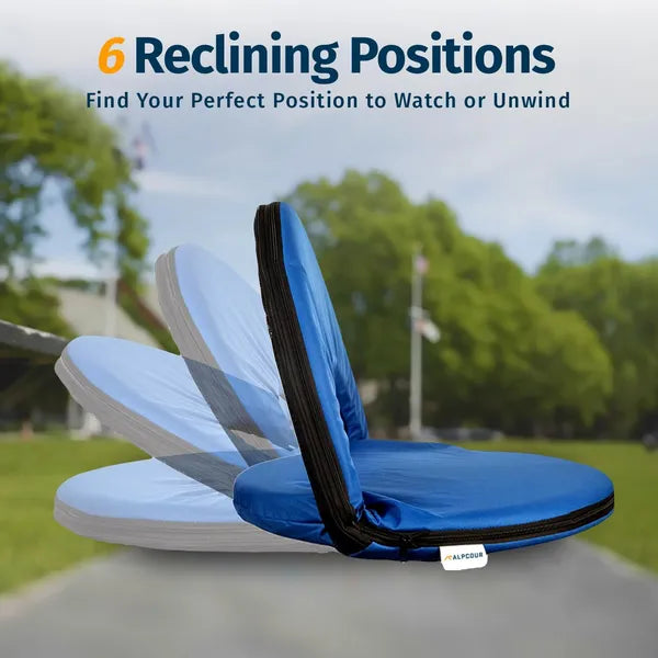 Reclining Stadium Seat - Waterproof, 6-Position Comfort For Outdoor Use